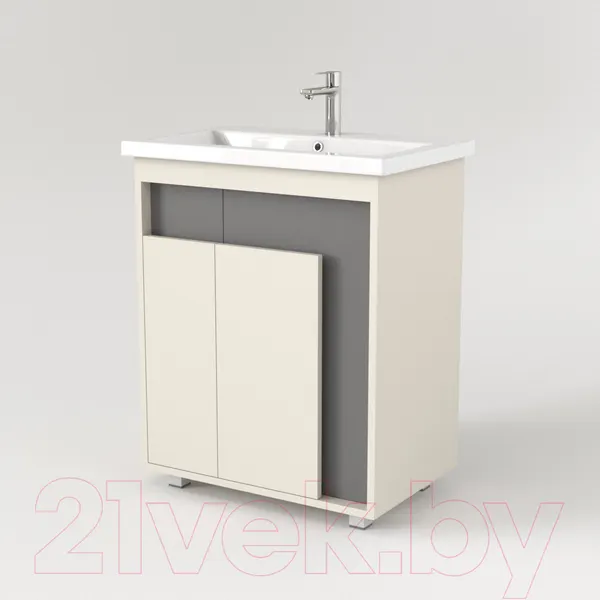 Изображение товара Тумба под умывальник Дабер 015 Cersanit Como 70 / Т15.7C.0.19 (бежевый/серый)