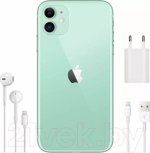Изображение товара Смартфон восстановленный Apple iPhone 11 128GB Flip Грейд A (зеленый)