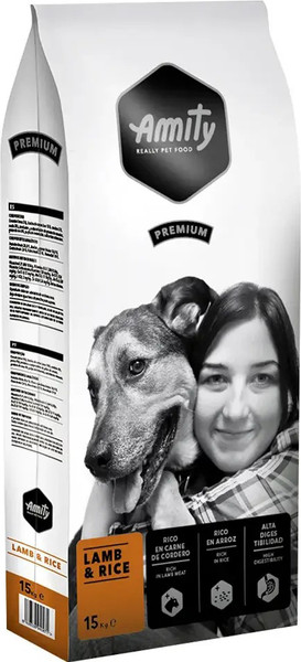 Изображение товара Сухой корм для собак Amity Premium с ягненком и рисом (15кг)