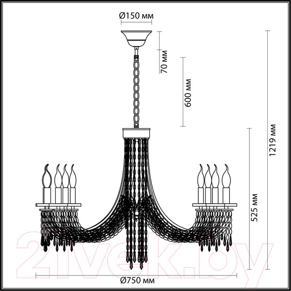 Изображение товара Люстра Odeon Light Capel 5063/8