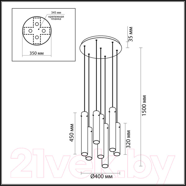 Изображение товара Люстра Odeon Light Shiny 5061/32LB