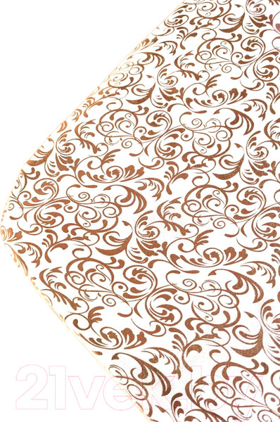 Изображение товара Простыня Luxsonia Трикотаж на резинке 90x200 / 3004 (вензель молочный)