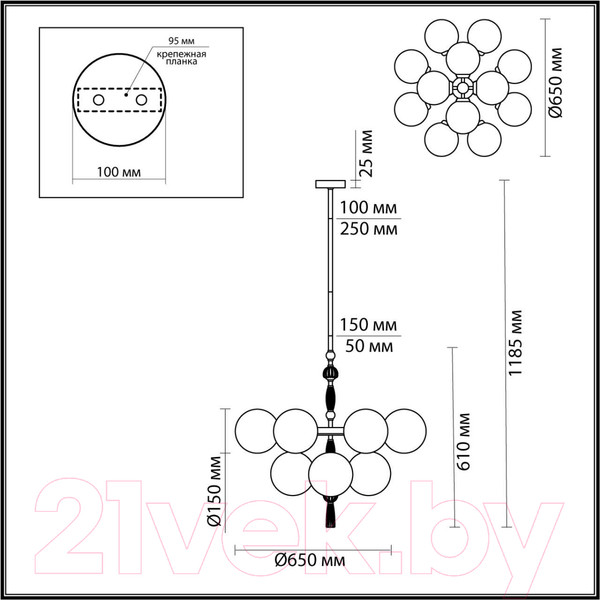 Изображение товара Люстра Odeon Light Palle 5405/12