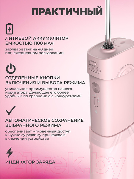 Изображение товара Ирригатор Miru BIP-003 (розовый)