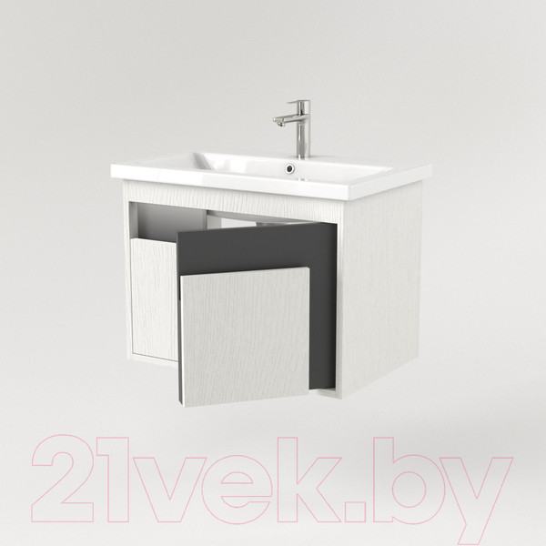 Изображение товара Тумба под умывальник Дабер 016 70 / Т16.7.0.20_light (с подсветкой, белый древесный/серый)