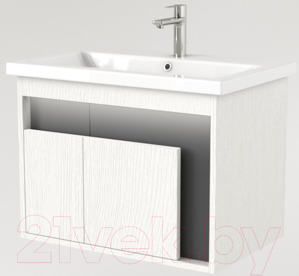 Изображение товара Тумба под умывальник Дабер 016 70 / Т16.7.0.20_light (с подсветкой, белый древесный/серый)