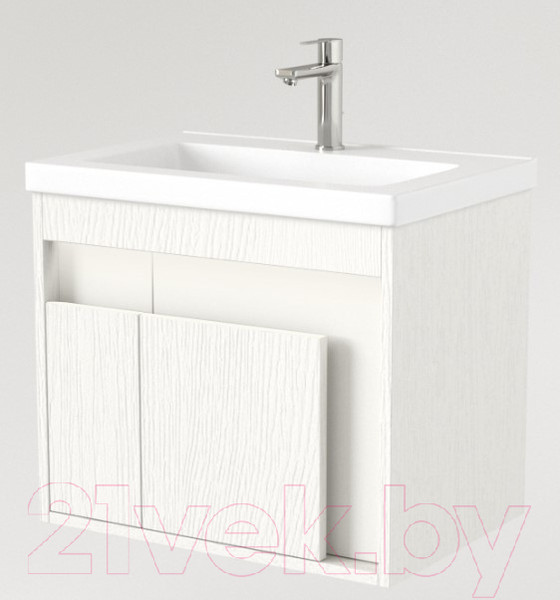 Изображение товара Тумба под умывальник Дабер 016 Тобага/Эридан/Артвин 60 / Т16.6Т.0.5_light (с подсветкой, белый древесный)