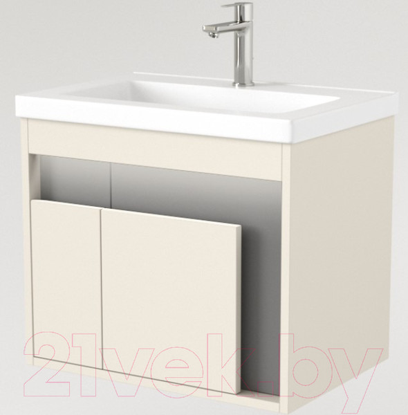 Изображение товара Тумба под умывальник Дабер 016 Тобага/Эридан/Артвин 60 / Т16.6Т.0.19_light (с подсветкой, бежевый/серый)