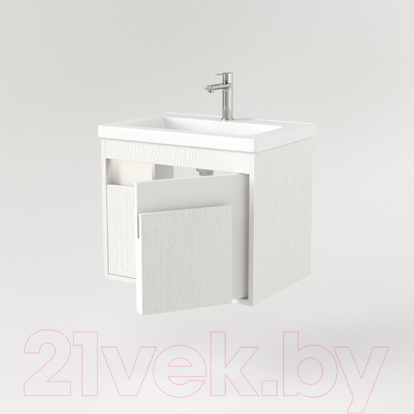 Изображение товара Тумба под умывальник Дабер 016 WeltWasser Deilbach 7517-60 / Т16.6W.0.5_light (с подсветкой, белый древесный)