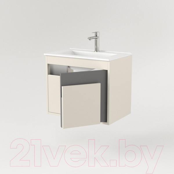 Изображение товара Тумба под умывальник Дабер 016 WeltWasser Deilbach 7517-60 / Т16.6W.0.19_light (с подсветкой, бежевый/серый)