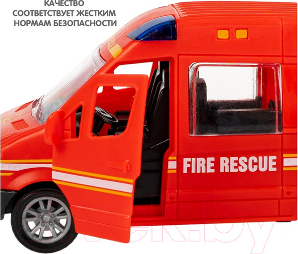 Изображение товара Автомобиль игрушечный Bondibon Микроавтобус пожарный / ВВ6180