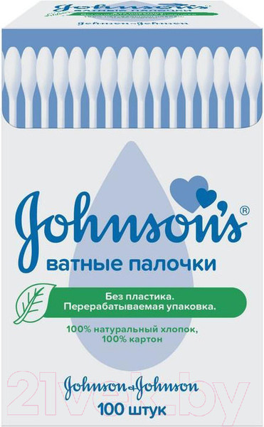 Изображение товара Ватные палочки Johnson's Baby 100шт