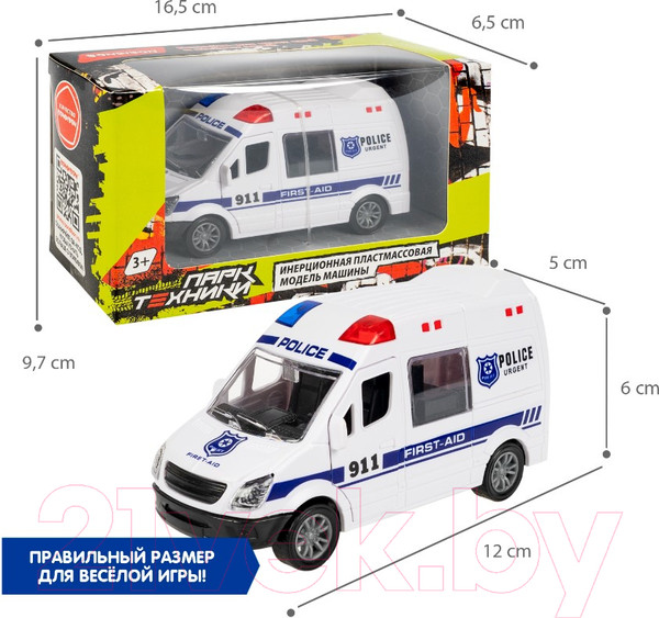 Изображение товара Автомобиль игрушечный Bondibon Микроавтобус полиции / ВВ6179