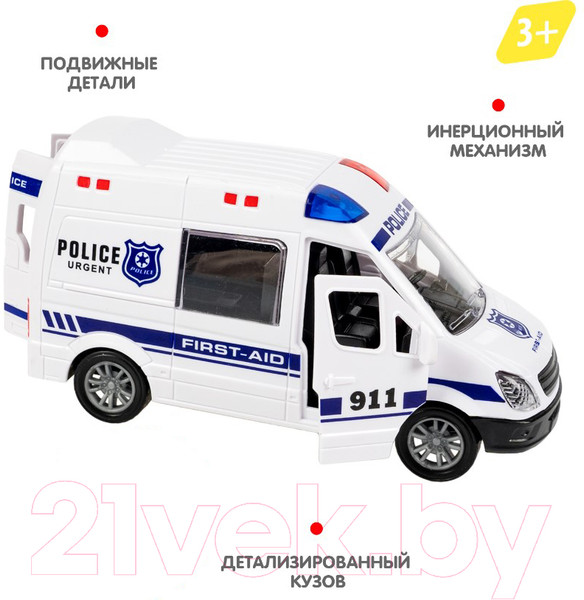 Изображение товара Автомобиль игрушечный Bondibon Микроавтобус полиции / ВВ6179