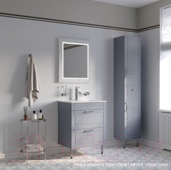 Изображение товара Тумба под умывальник IDDIS Oxford OXF60L0i95 (светло-серый)