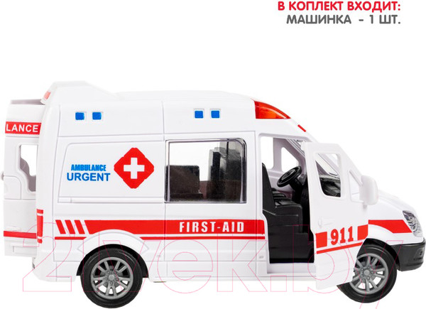 Изображение товара Автомобиль игрушечный Bondibon Микроавтобус скорой помощи / ВВ6178