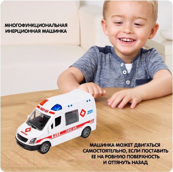Изображение товара Автомобиль игрушечный Bondibon Микроавтобус скорой помощи / ВВ6178