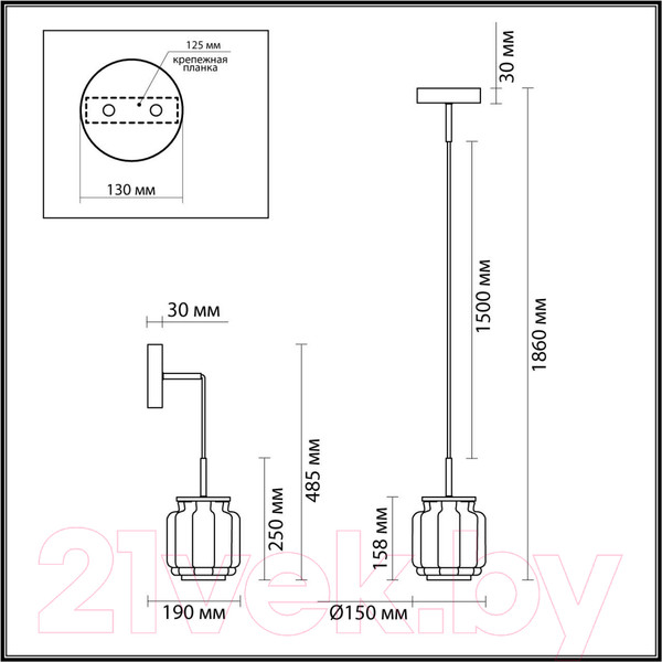 Изображение товара Потолочный светильник Odeon Light Jam 5409/5L