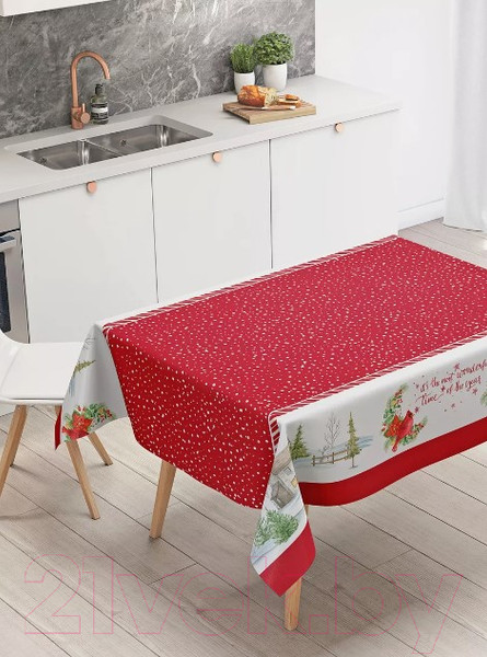 Изображение товара Скатерть Samsara Home Оленья упряжка 145СК-6