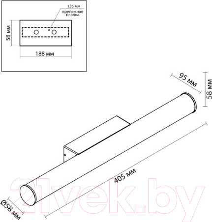Изображение товара Подсветка для картин и зеркал Odeon Light Anter 6617/8WL