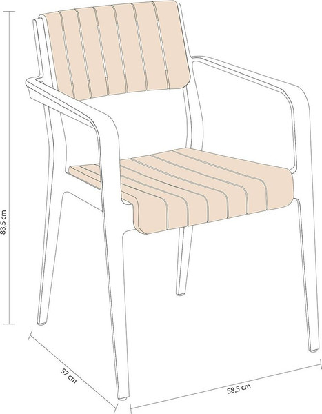 Изображение товара Стул пластиковый Holiday Infinity / HK-525-BR (коричневый)