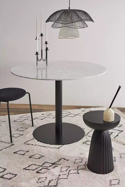 Изображение товара Обеденный стол Bergenson Bjorn Trond / BB0000487 (белый мрамор/черный)