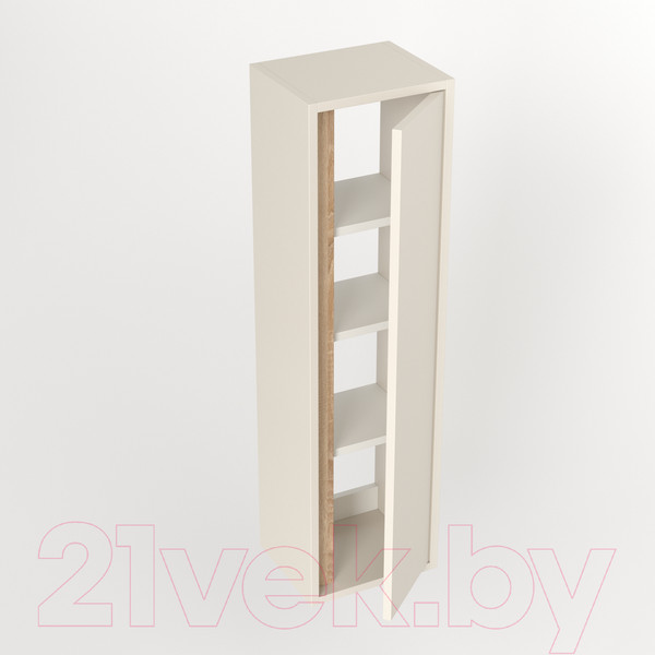 Изображение товара Шкаф-полупенал для ванной Дабер 014 / СТ14.0.0.18 (бежевый/дуб)