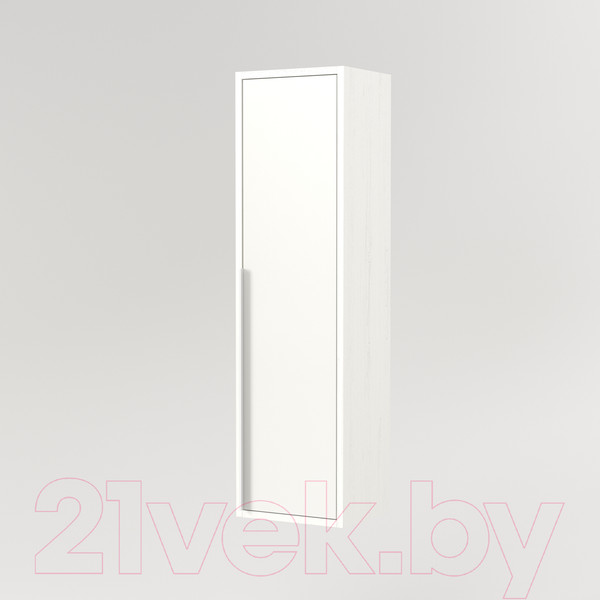 Изображение товара Шкаф-полупенал для ванной Дабер 015 / СТ15.0.0.5Б (белый древесный/ручка белая)