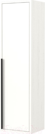 Изображение товара Шкаф-полупенал для ванной Дабер 015 / СТ15.0.0.5Ч (белый древесный/ручка черная)