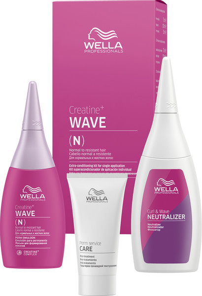 Изображение товара Набор для химической завивки Wella Professionals Creatine+ Wave (N) Лосьон+Фиксатор+Лосьон (75мл+100мл+30мл)