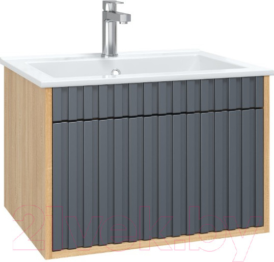 Изображение товара Тумба под умывальник Onika Дайлер 60 / 106151 (графит/дуб сонома)