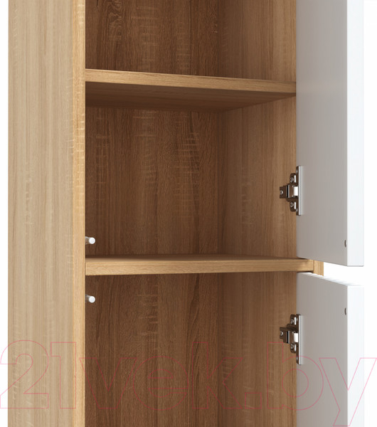 Изображение товара Шкаф-полупенал для ванной Onika Дайлер 35 / 403568 (белый/дуб сонома)