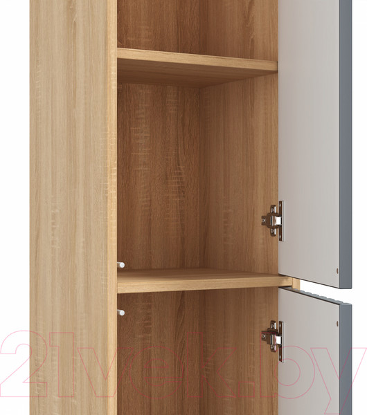 Изображение товара Шкаф-полупенал для ванной Onika Дайлер 35 / 403569 (графит/дуб сонома)