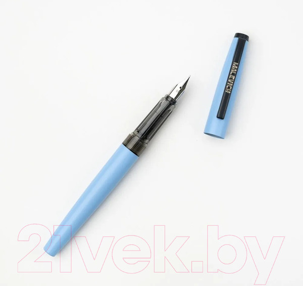 Изображение товара Ручка перьевая Малевичъ С черной тушью и значком / 196436 (голубой)