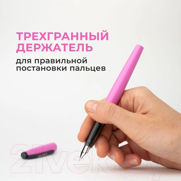 Изображение товара Ручка перьевая Малевичъ С черной тушью и значком / 196439 (розовый)