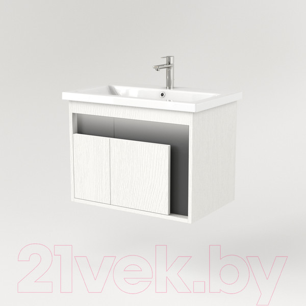 Изображение товара Тумба под умывальник Дабер 016 WeltWasser Deilbach 7517-70 / Т16.7W.0.20_light (с подсветкой, белый древесный/серый)