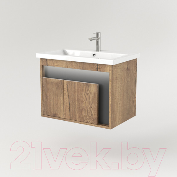 Изображение товара Тумба под умывальник Дабер 016 WeltWasser Deilbach 7517-70 / Т16.7W.0.22_light (с подсветкой, дуб галифакс/серый)