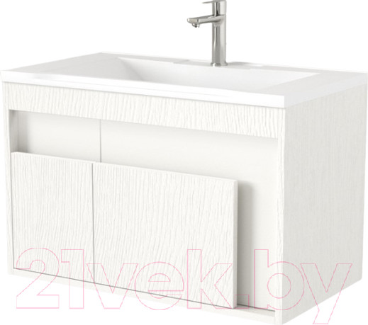 Изображение товара Тумба под умывальник Дабер 016 WeltWasser Deilbach 7517-80 / Т16.8W.0.5_light (с подсветкой, белый древесный)