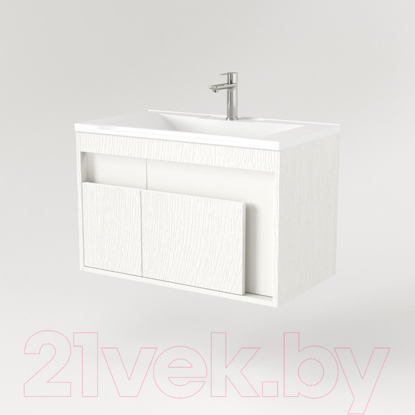 Изображение товара Тумба под умывальник Дабер 016 WeltWasser Deilbach 7517-80 / Т16.8W.0.5_light (с подсветкой, белый древесный)