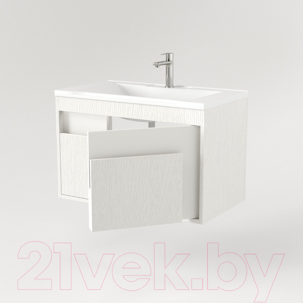 Изображение товара Тумба под умывальник Дабер 016 WeltWasser Deilbach 7517-80 / Т16.8W.0.5_light (с подсветкой, белый древесный)