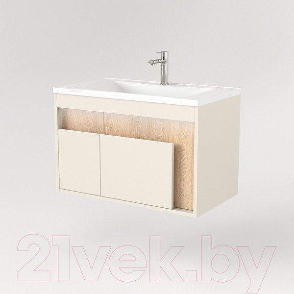 Изображение товара Тумба под умывальник Дабер 016 WeltWasser Deilbach 7517-80 / Т16.8W.0.18_light (с подсветкой, бежевый/дуб бардолино)