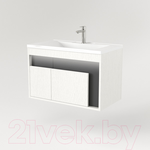 Изображение товара Тумба под умывальник Дабер 016 WeltWasser Deilbach 7517-80 / Т16.8W.0.20_light (с подсветкой, белый древесный/серый)