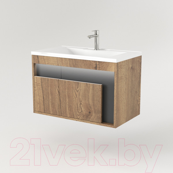 Изображение товара Тумба под умывальник Дабер 016 WeltWasser Deilbach 7517-80 / Т16.8W.0.22_light (с подсветкой, дуб галифакс/серый)