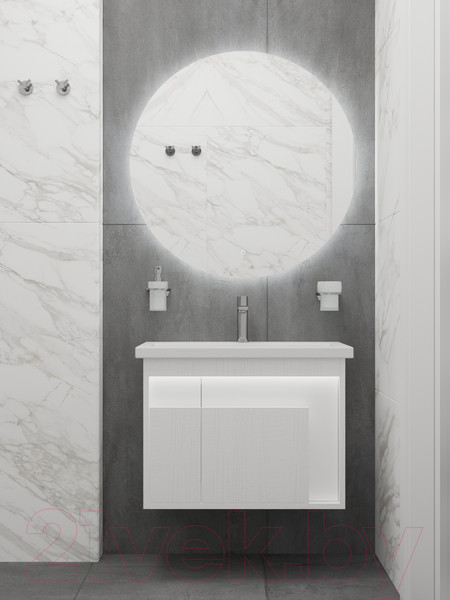 Изображение товара Тумба под умывальник Дабер 016 Cersanit Como 70 / Т16.7C.0.5_light (с подсветкой, белый древесный)