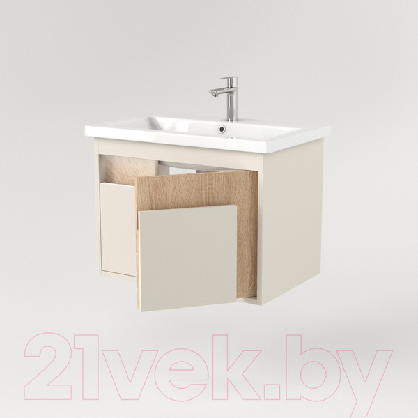 Изображение товара Тумба под умывальник Дабер 016 Cersanit Como 70 / Т16.7C.0.18_light (с подсветкой, бежевый/дуб бардолино)