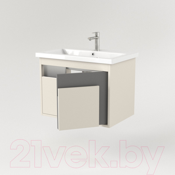 Изображение товара Тумба под умывальник Дабер 016 Cersanit Como 70 / Т16.7C.0.19_light (с подсветкой, бежевый/серый)