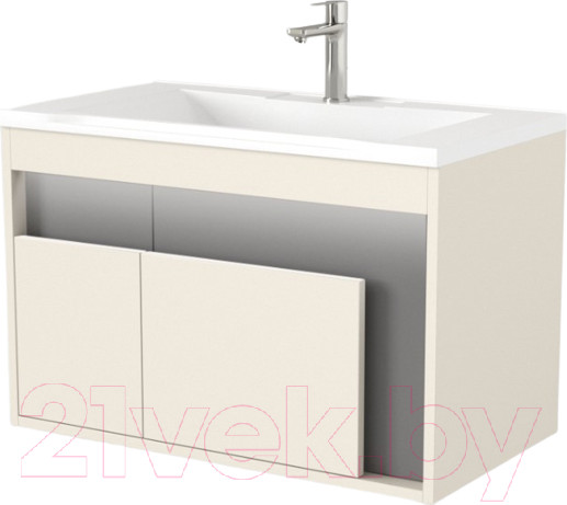 Изображение товара Тумба под умывальник Дабер 016 Andrea Elen 80 / Т16.8А.0.19_light (с подсветкой, бежевый/серый)
