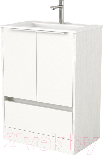 Изображение товара Тумба под умывальник Дабер 017 WeltWasser Deilbach 7517-60 / Т17.6W.0.5Б (белый древесный/ручка белая)