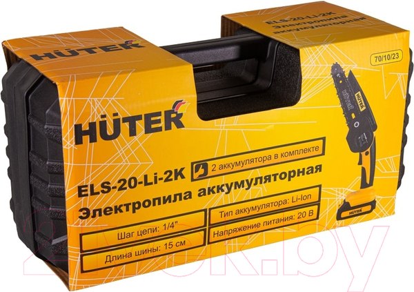 Изображение товара Пила цепная аккумуляторная Huter Аккумуляторная ELS-20-Li-2К (70/10/23)