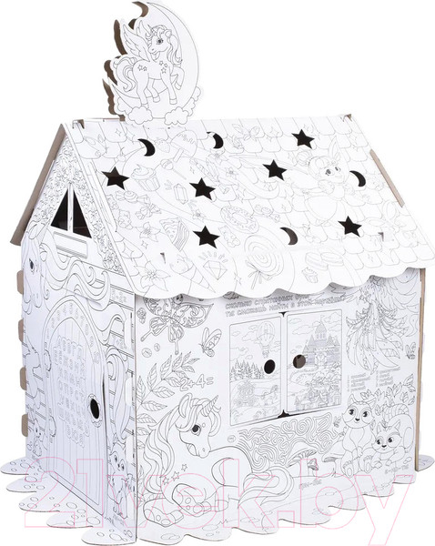Изображение товара Детский игровой домик Brauberg Kids. Домик-раскраска. Для маленькой принцессы / 880363